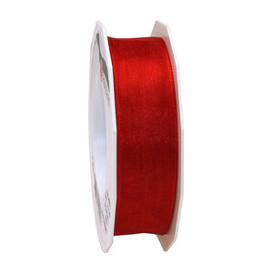 Organza four seasons 25-m-rouleau 25 mm rouge laitonné