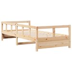 vidaXL Lit de jour naturel 90x190 cm bois de pin massif
