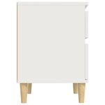 vidaXL Tables de chevet 2 Pièces Blanc 40x35x50 cm