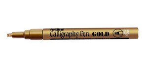 Marqueur 'Calligraphy Pen' '993 XF' Permanent Pnte biseautée 2 5 mm Or x 12 ARTLINE
