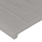 vidaXL Cadre de lit avec tête de lit Gris clair 140x200 cm