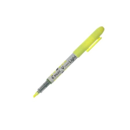 Surligneur de poche V-Light pointe biseautée encre liquide Jaune x 12 PILOT