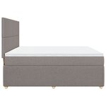 vidaXL Sommier à lattes de lit avec matelas Taupe 200x200 cm Tissu