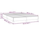 vidaXL Cadre de lit Bleu 160x200 cm Tissu