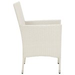 vidaXL Chaises de jardin avec coussins 4 Pièces Résine tressée Blanc