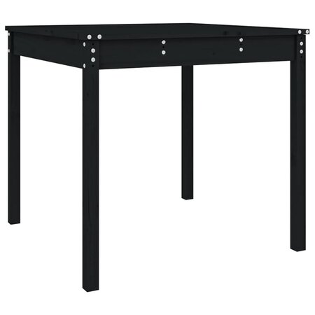 vidaXL Table de jardin noir 82 5x82 5x76 cm bois massif de pin