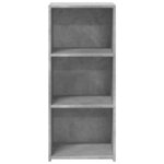 vidaXL Buffet gris béton 40x41x93 cm bois d'ingénierie