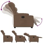 vidaXL Fauteuil inclinable Marron Tissu