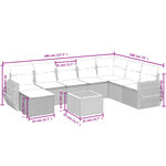 vidaXL Salon de jardin avec coussins 9 Pièces beige résine tressée
