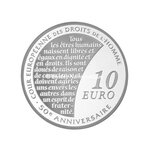 Pièce de monnaie 10 euro France 2009 argent BE – Semeuse (Cour Européenne des Droits de l’Homme)