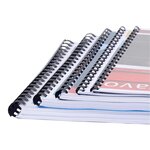 Boite 25 Reliures Spirales Plastique 8mm - Noir - Exacompta