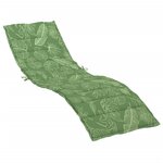 vidaXL Coussin de chaise longue motif de feuilles tissu oxford