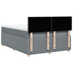 vidaXL Sommier à lattes de lit avec matelas Gris clair 140x190cm Tissu