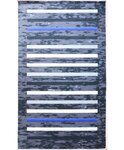 Tapis de salon à rayures 120 x 180 cm - Noir