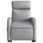 vidaXL Fauteuil inclinable électrique gris clair tissu
