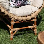 Fauteuil de jardin en osier LAURA beige