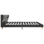 Vidaxl lit avec led et matelas gris foncé jute 180 x 200 cm