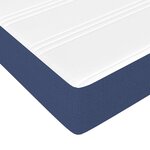 vidaXL Sommier à lattes de lit avec matelas Bleu 200x200 cm Tissu