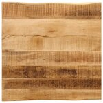 vidaXL Dessus de table bord vivant 80x80x3 8 cm bois de manguier brut