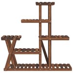vidaXL Support à fleurs 95x25x96 cm bois massif de sapin