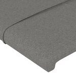 vidaXL Tête de lit avec oreilles Gris foncé 103x23x78/88 cm Tissu