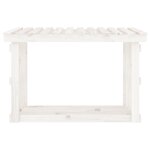 vidaXL Support pour bois de chauffage Blanc 108x64 5x77 cm Bois de pin