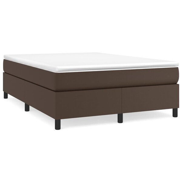 vidaXL Cadre de lit Marron 140x190 cm Similicuir