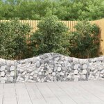 vidaXL Paniers à gabions arqués 9 Pièces 200x30x60/80 cm Fer galvanisé