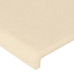 vidaXL Tête de lit avec oreilles Crème 163x16x78/88 cm Tissu