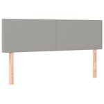 vidaXL Sommier à lattes de lit avec matelas Gris clair 140x200cm Tissu