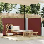 vidaXL Auvent latéral rétractable Marron 100 x 600 cm