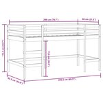 vidaXL Lit mezzanine enfants échelle 80x200 cm bois pin massif