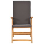 vidaXL Ensemble à Manger de jardin 7Pièces coussins Bois teck massif Gris