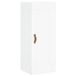 vidaXL Buffet haut Blanc 34 5x34x180 cm Bois d'ingénierie