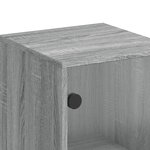 vidaXL Armoire latérale avec porte en verre sonoma gris 35x37x100 cm