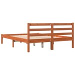 vidaXL Cadre de lit sans matelas cire marron 140x190cm bois pin massif