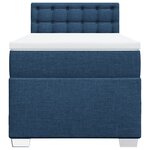 vidaXL Sommier à lattes de lit avec matelas Bleu 100x200 cm Tissu