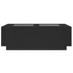 vidaXL Table basse avec LED infini noir 116x69x40 cm