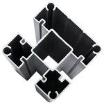 vidaXL Ensemble de panneau de clôture WPC 872x105 cm Noir