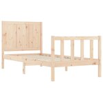 vidaXL Cadre de lit et tête de lit 100x200 cm bois massif