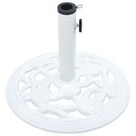 vidaXL Socle de parasol Blanc 9 kg 40 cm Fonte