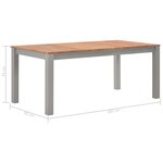vidaXL Table de salle à manger 180x90x74 cm Bois de chêne solide