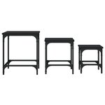 vidaXL Tables basses gigognes 3 Pièces noir bois d'ingénierie