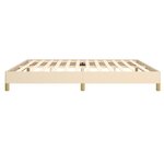vidaXL Cadre de lit Crème 200 x 200 cm Tissu