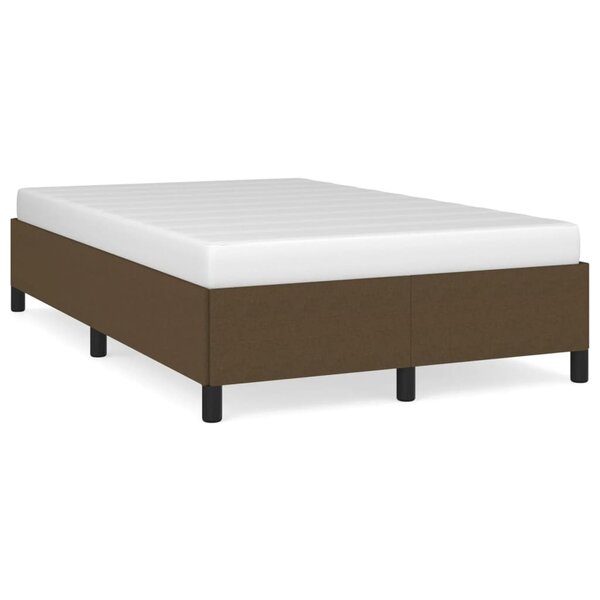 vidaXL Cadre de lit Marron foncé 120x200 cm Tissu