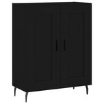 vidaXL Buffet haut Noir 69 5x34x180 cm Bois d'ingénierie