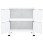 vidaXL Coffre de rangement industriel Blanc 75x40x80 cm Acier