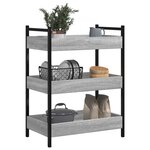 vidaXL Chariot de cuisine sonoma gris 50x30x70 cm bois d'ingénierie