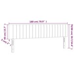 vidaXL Têtes de lit 2 Pièces Crème 90x5x78/88 cm Tissu