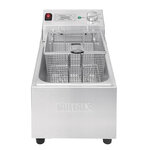 Friteuse professionnelle à poser - 5 l - 2 8 kw - buffalo -  - acier inoxydable5 285x450x355mm